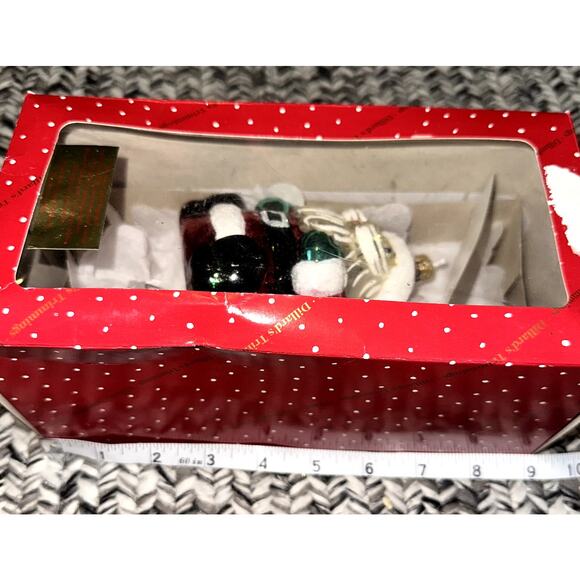 Vintage Hand Blown Glass Santa Clause Christmas Ornament Dillard's 727T4410 - Picture 6 of 7